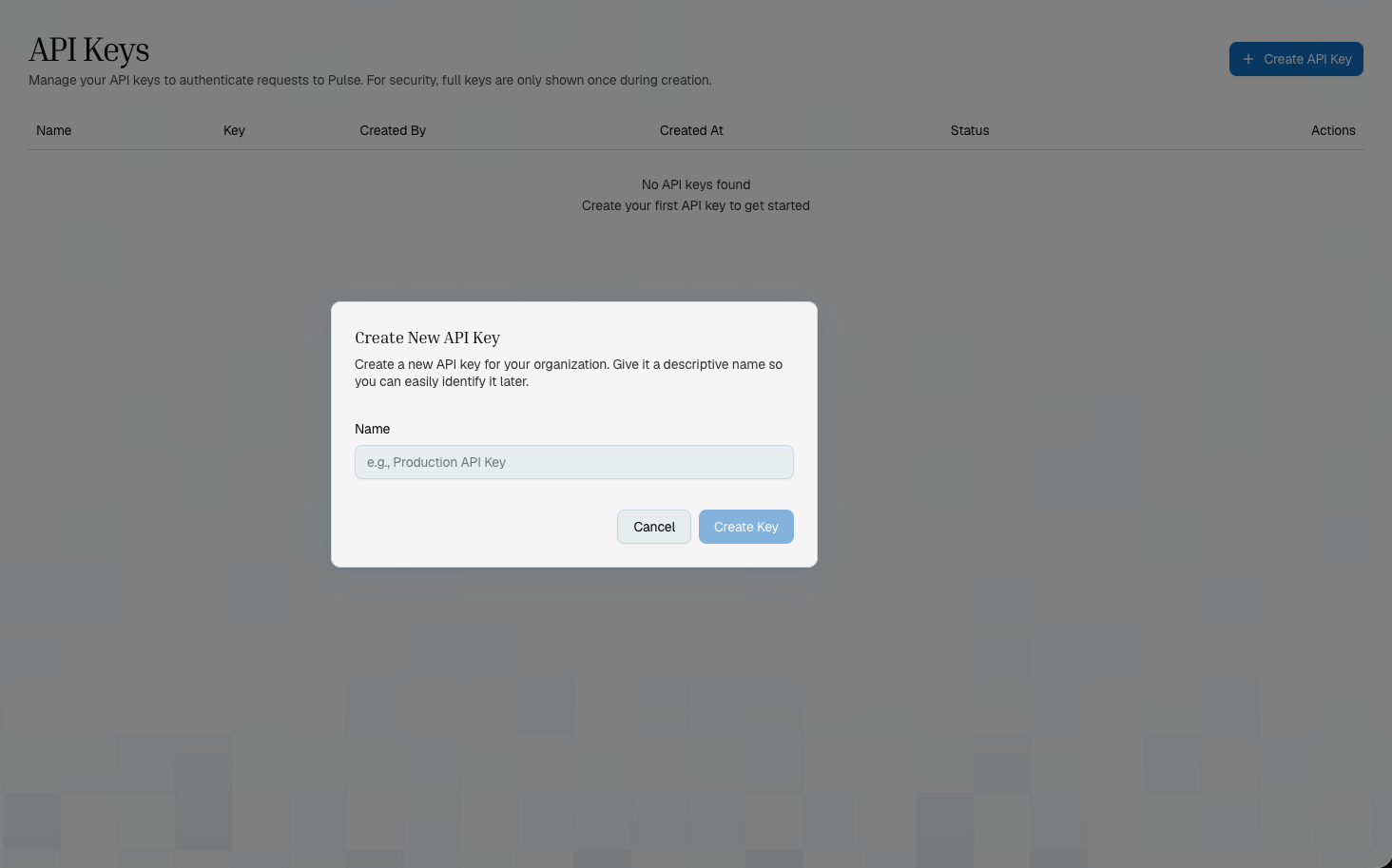 Authentication - Pulse API
